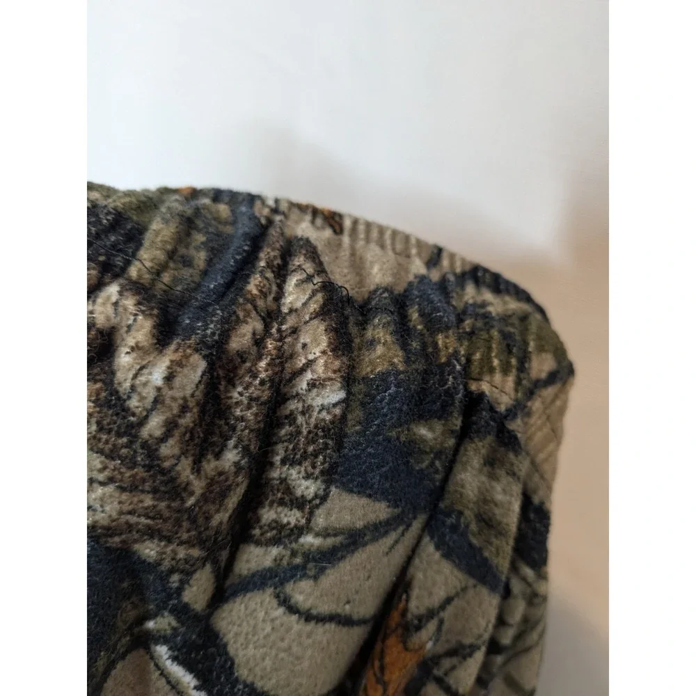 Vtg Fruit Of The Loom Mens Pajama Pants Camo Medium Hunting Baselayer Drawstring